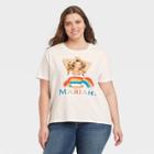 Live Nation Women's Mariah Carey Plus Size Short Sleeve Graphic T-shirt - White