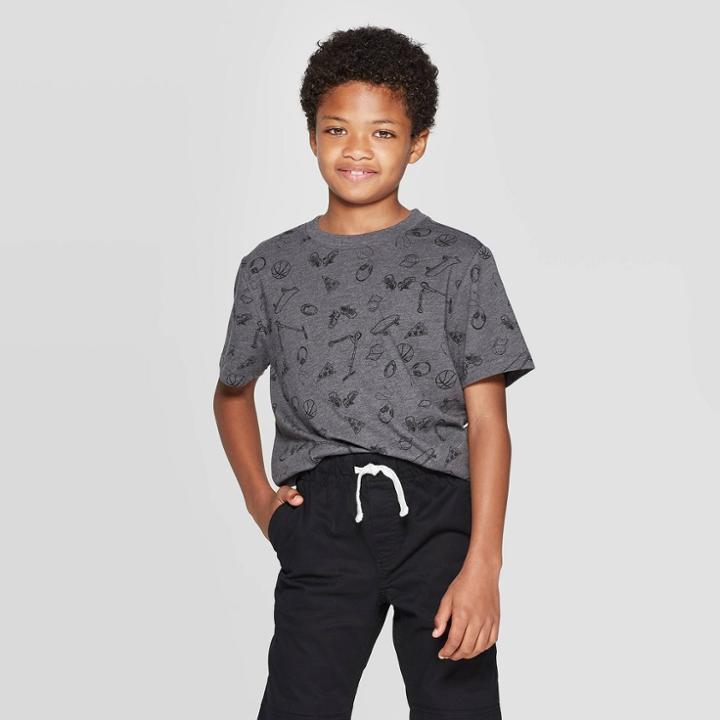 Boys' Short Sleeve T-shirt - Cat & Jack Charcoal