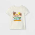 Toddler Boys' Summer Surf Graphic Short Sleeve T-shirt - Cat & Jack Cream 18m, Ivory/blue