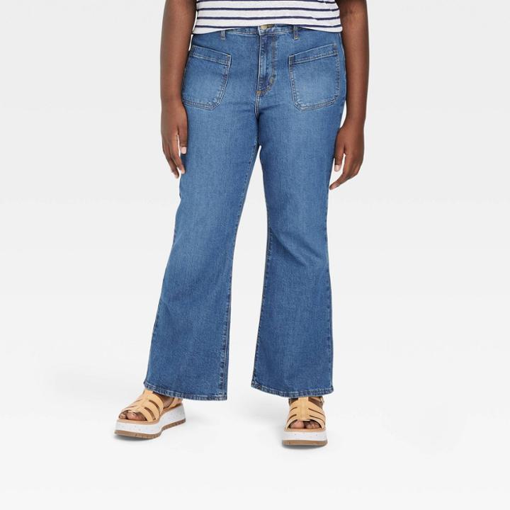 Women's High-rise Flare Jeans - Universal Thread Medium Wash 17 Short,