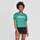 Women's Short Sleeve Bonita Cropped Graphic T-shirt - Modern Lux (juniors') - Jade Green