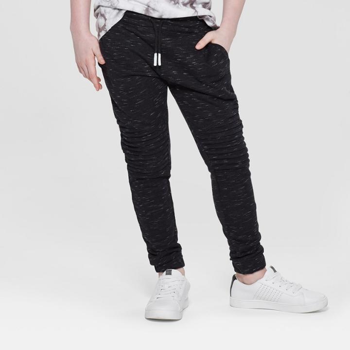Boys' Moto Knit Jogger Pants - Art Class Black