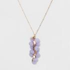 Clustered Beaded Bobble Balls Pendant Necklace - A New Day Purple