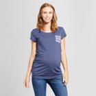 Maternity Short Sleeve Pocket T-shirt - Grayson Threads Blue
