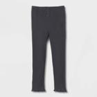 Grayson Collective Toddler Girls' Thermal Leggings - Charcoal Gray