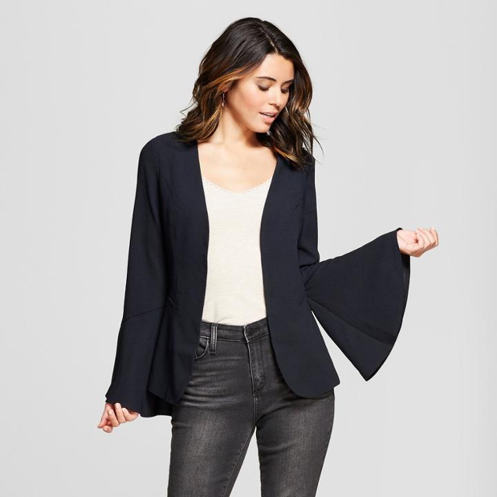 Women's Statement Sleeve Blazer - Xoxo (juniors') Black
