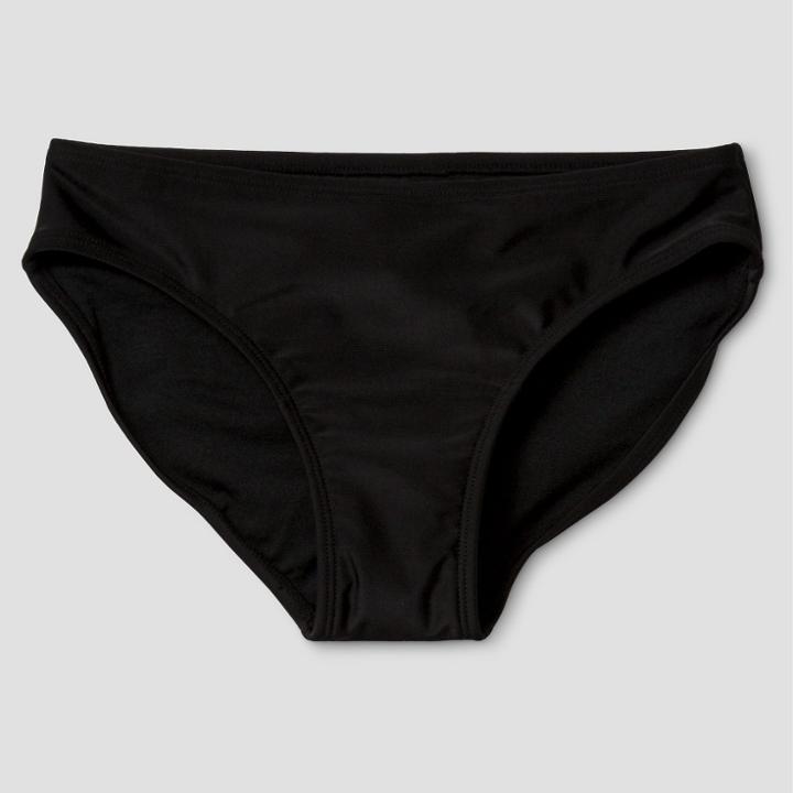 Cat & Jack Girls' Bikini Swim Bottoms Limo Black