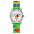 Unisex Geneva Platinum Kid's Birthday Party Silicone Strap Watch - Green