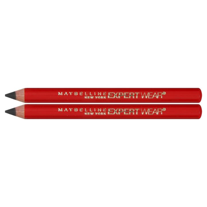 Maybelline Expert Wear Twin Brow & Eye Wood Pencil 01 Velvet Black 0.06oz, 101 Velvet Black