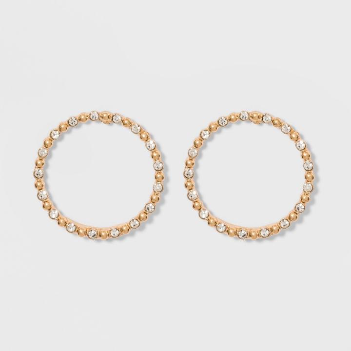 Sugarfix By Baublebar Delicate Crystal Hoop Earrings - Gold, Girl's