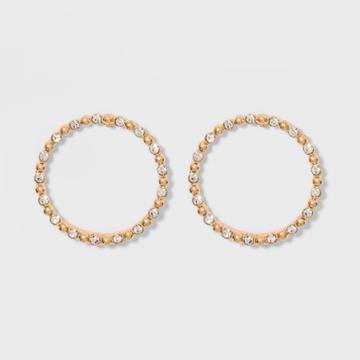 Sugarfix By Baublebar Delicate Crystal Hoop Earrings - Gold, Girl's