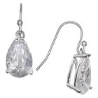 Target Women's Cubic Zirconia Teardrop Earrings In Sterling Silver - Clear/silver (12mm),