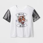 Girls' Sequin Graphic T-shirt - Art Class White