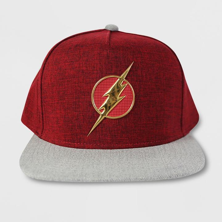 Dc Comics Flash Men's Marled Flat Brim - Red