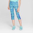 Girls' Ruffle Printed Capri Leggings - C9 Champion Blue Dot