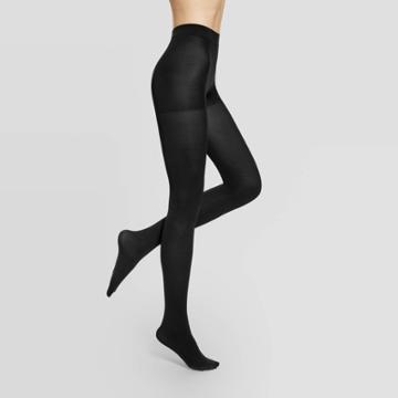 Hue Studio Women's Cover Me Opaque Control Top Tights - Black
