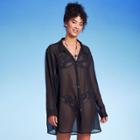 Shade & Shore Women's Long Sleeve Cover Up Shirtdress - Shade &