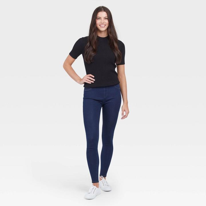 Assets By Spanx Women's Denim Skinny Leggings - Medium Wash