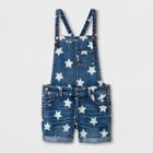 Girls' Denim Star Shortall - Cat & Jack Dark Blue