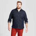 Men's Big & Tall Slim Fit Button-down Work Shirt - Goodfellow & Co Navy (blue)