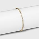 14k Gold Plated Cubic Zirconia Tennis Bracelet - A New Day