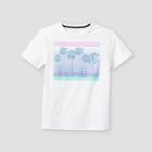 Boys' 'palm Tree Line' Graphic Short Sleeve T-shirt - Art Class White