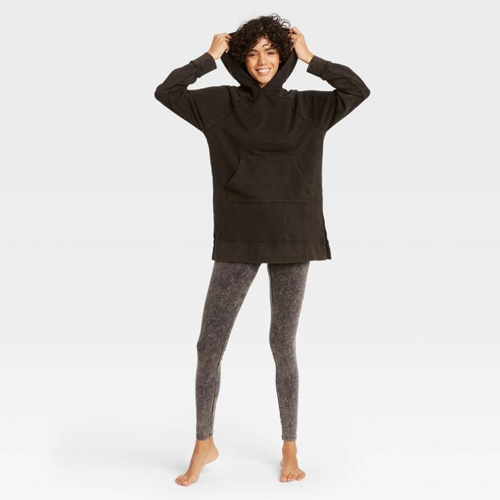 Women's Lounge Tunic Sweatshirt - Colsie Black