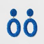 Sugarfix By Baublebar Beaded Hoop Earrings - Bright Blue, Girl's