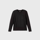 Men's Standard Fit Long Sleeve Novelty T-shirt - Goodfellow & Co Black
