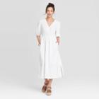 Women's Puff Short Sleeve Dress - Universal Thread White S, Women's,