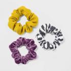 Multi Twisters Hair Elastics 3pc - Wild Fable Yellow/purple/gray
