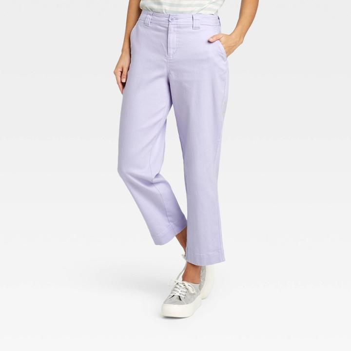 Women's High-rise Straight Leg Ankle Pants - A New Day