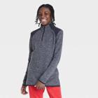 Boys' Fleece 1/4 Zip Pullover - All In Motion Heathered Black