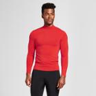 Men's Long Sleeve Mock Neck Compression Shirt - C9 Champion Scarlet (red)