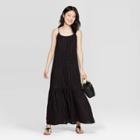 Women's Sleeveless Halter Neck Maxi Dress - A New Day Black
