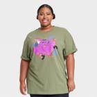 Golden Hour Women's Plus Size Pacheco La Huesuda Short Sleeve Graphic T-shirt - Green