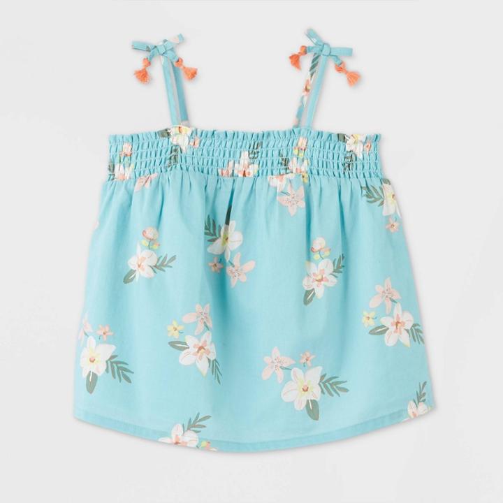 Oshkosh B'gosh Toddler Girls' Floral Tank Top - Blue