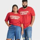 Jzd Latino Heritage Month Adult Gender Inclusive Plus Size Corazon Latino Short Sleeve T-shirt - Heather Red
