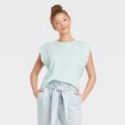 Women's Exaggerated Shoulder Tank Top - A New Day