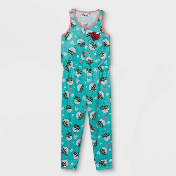 Girls' Lego Star Wars Baby Yoda Pajama Jumpsuit - Blue