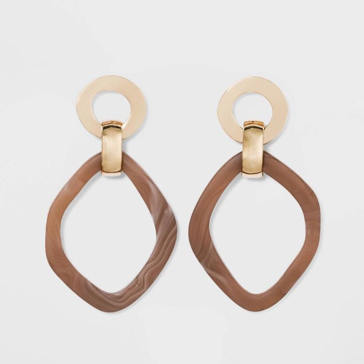 Post Drop Earrings - A New Day Natural, Women's, Gold