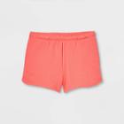 Girls' Fleece Raw Edge Lounge Shorts - Art Class Pink