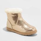 Girls' Georgeina Flip Sequin Shearling Boots - Cat & Jack Gold