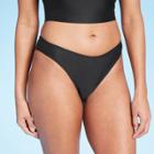 Women's High Leg Extra Cheeky Bikini Bottom - Shade & Shore Black Snake Skin S, Women's,