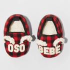 Toddler Boys' Family Sleep Bebe Oso Slippers - Wondershop Red