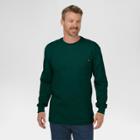 Dickies Men's Big & Tall Cotton Heavyweight Long Sleeve Pocket T-shirt- Hunter Green Xxxl