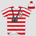 Petitemen's Where's Waldo? Short Sleeve Graphic T-shirt - Red