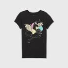 Girls' Short Sleeve Flying Unicorn Graphic T-shirt - Cat & Jack Black