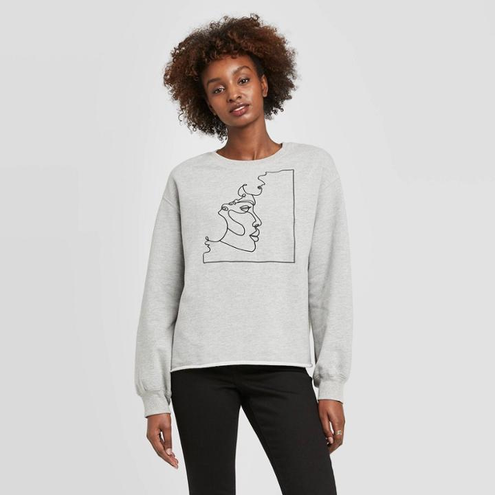 Well Worn Women's Beautiful Woman Sweatshirt - Gray S, Women's,