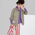 Women's Ascot + Hart Utility Graphic Shirt Jacket - Olive Green